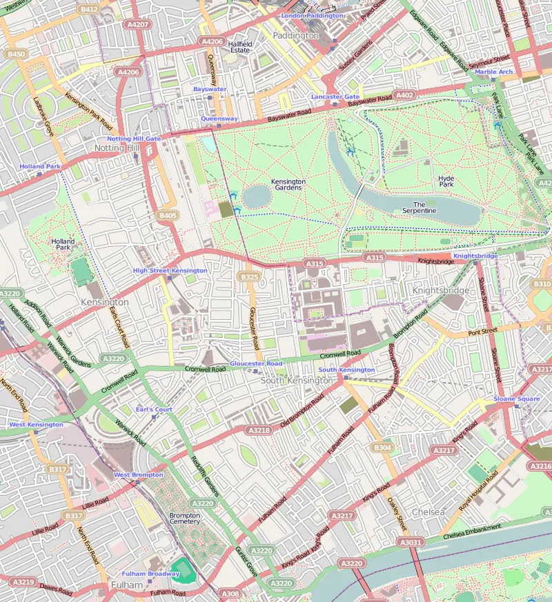 Map: Location Map Kensington