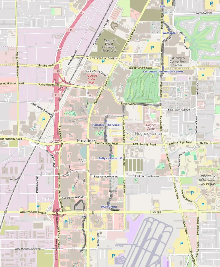 Map: Location Map Las Vegas Strip