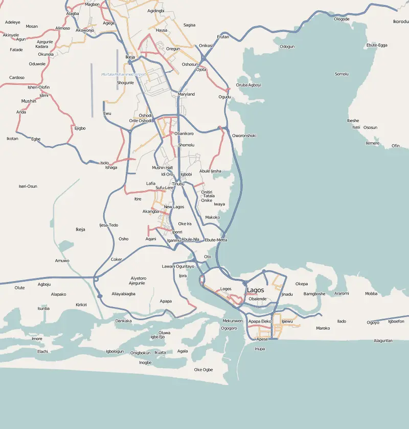 Map: Location Map Nigeria Lagos