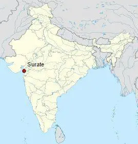 Map: Location Map of Surat India