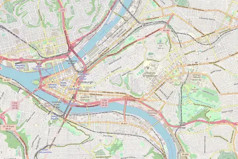 Map: Location Map Pittsburgh 2018