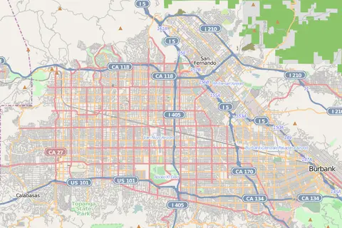 Map: Location Map San Fernando Valley