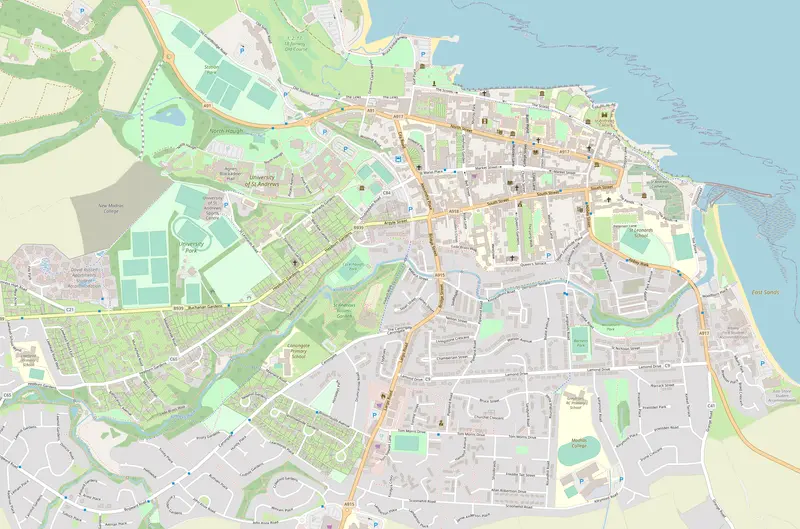 Map: Location Map Scotland St Andrews
