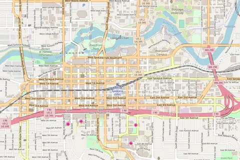 Map: Location Map United States Spokane