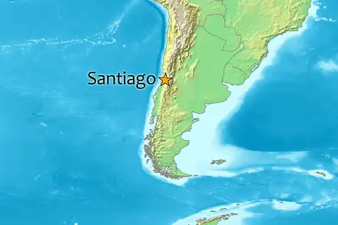Map: Locator Map of Santiago Chile