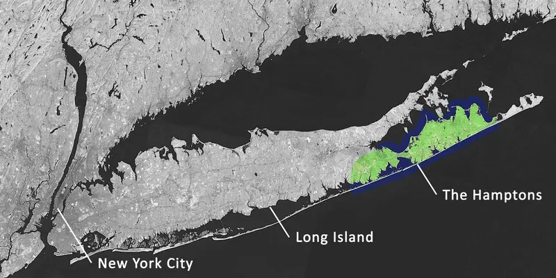 Map: Locator Map of the Hamptons