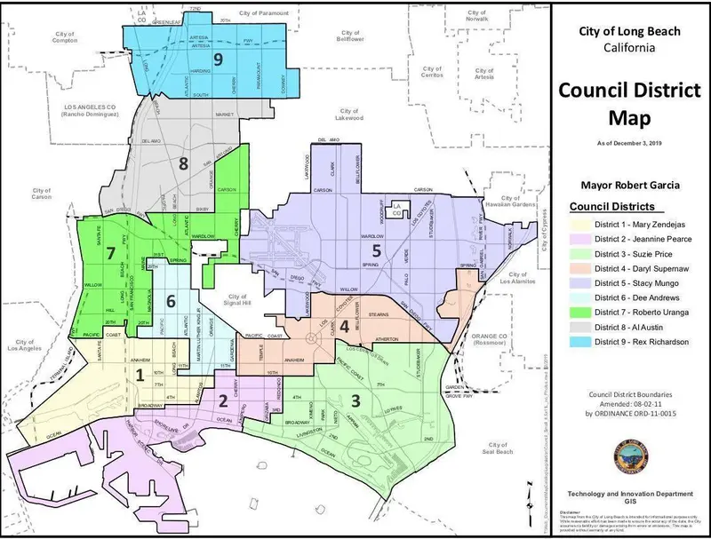 Map: Long Beach City Council District Map