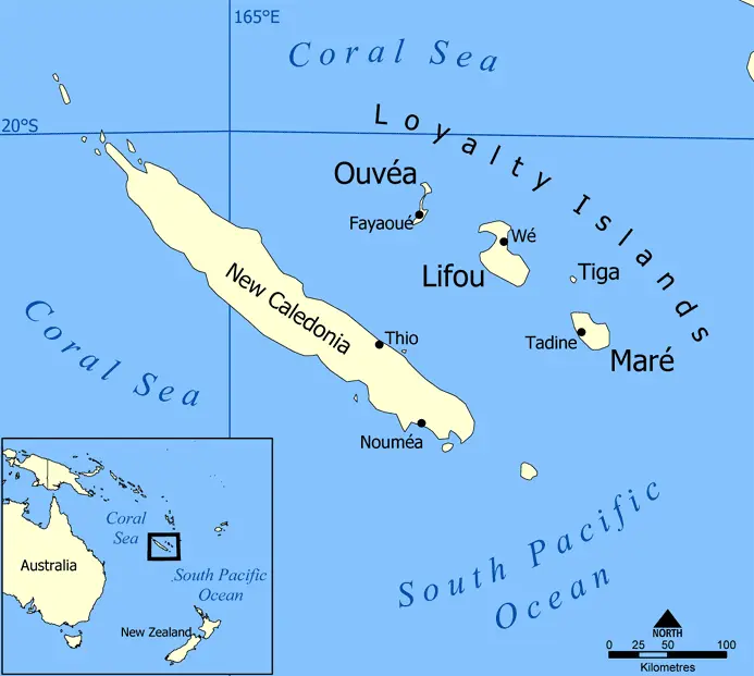 Map: Loyalty Islands Map
