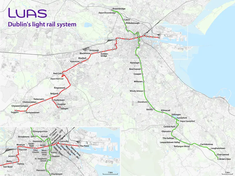 Map: Luas System Map