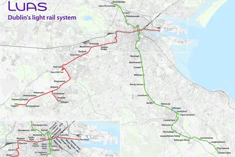 Map: Luas System Map