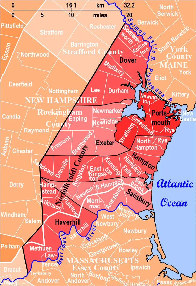 Map: Ma Norfolk Old Co Towns Map