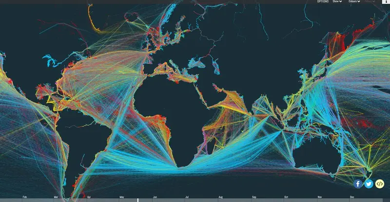 Map: Major Shipping Routes across the World