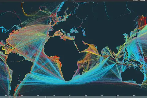 Map: Major Shipping Routes across the World