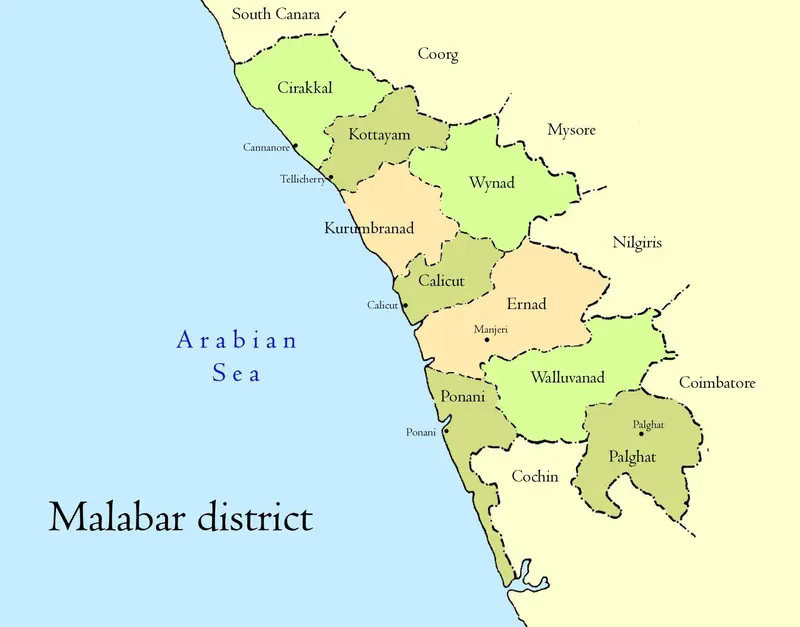 Map: Malabar District Map