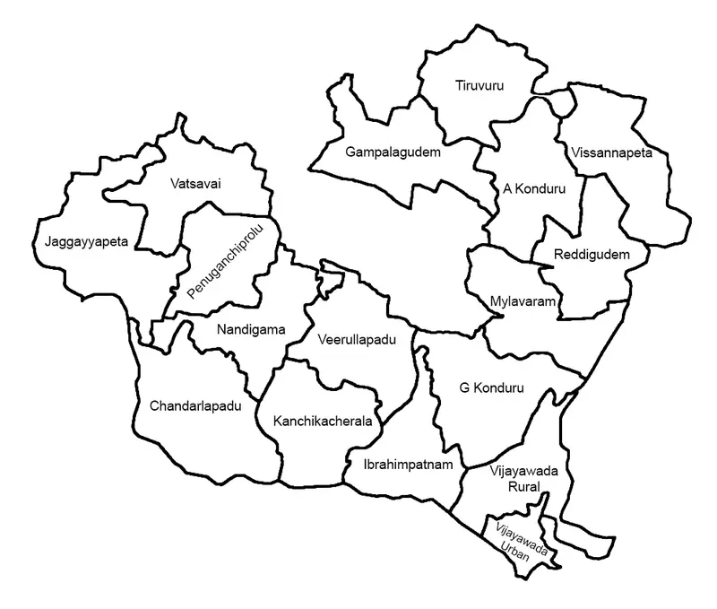 Map: Mandal Map of Ntr District