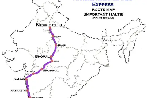 Map: Mangala Lakshadweep Express Ndls Ers Route Map