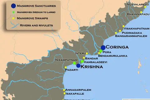 Map: Mangroves Map of Andhra Pradesh