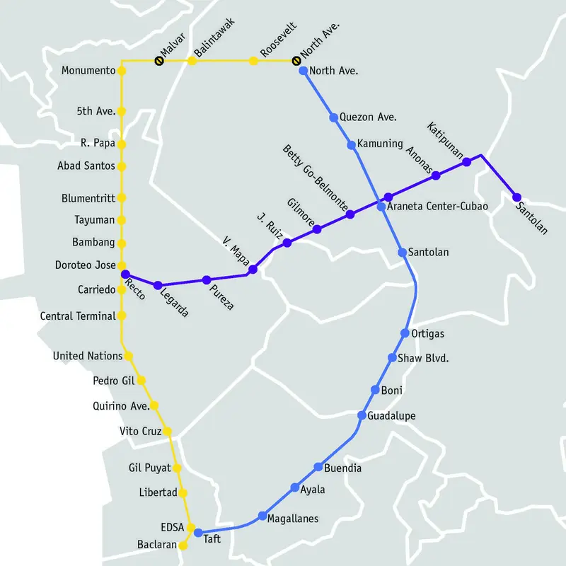 Map: Manila Lrtmrt Map