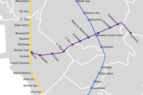 Map: Manila Lrtmrt Map