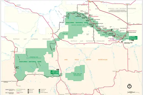 Map: Map Badlands Nationalpark