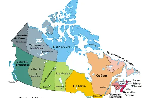 Map: Map Canada Politicalfr