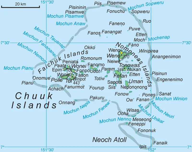 Map: Map Chuuk Islands1