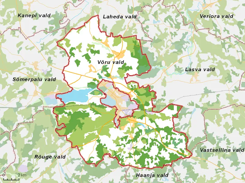 Map: Map Estonia Vru Vald