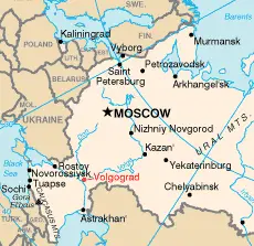 Map: Map European Russia Volgograd