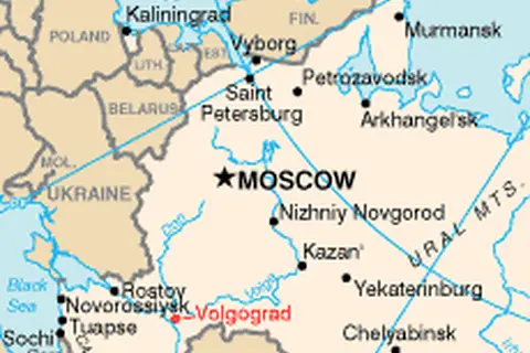 Map: Map European Russia Volgograd