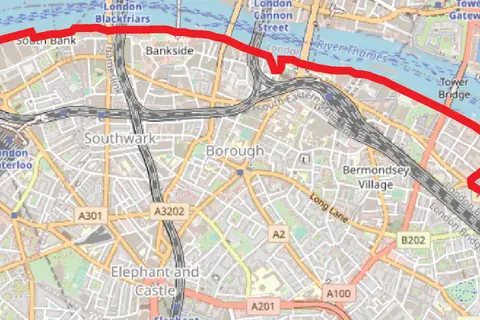 Map: Map for Queen Elizabeth Ii Lying in State Queue