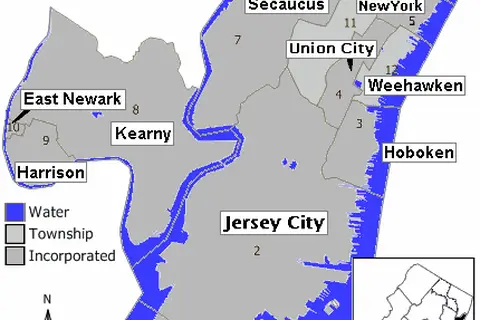 Map: Map Hudson County Nj Municipalities