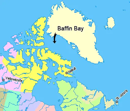 Map: Map Indicating Baffin Bay