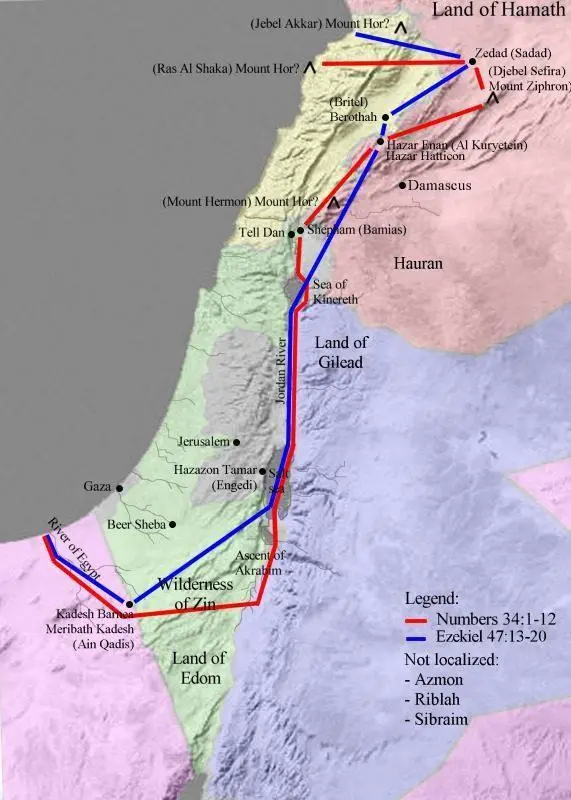 Map: Map Land of Israel