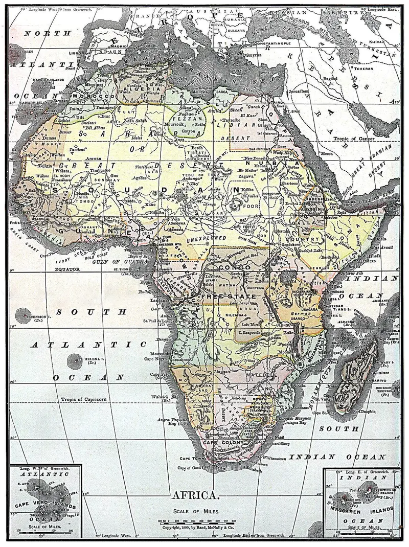 Map: Map of Africa from Encyclopaedia Britannica 1890