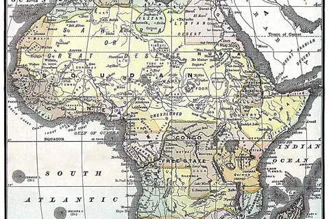 Map: Map of Africa from Encyclopaedia Britannica 1890