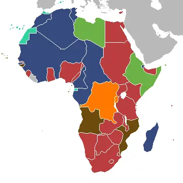 Map: Map of Africa in 1939