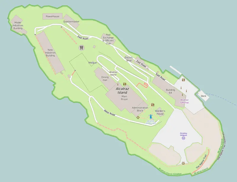Map: Map of Alcatraz