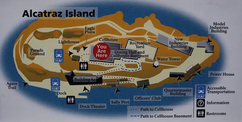 Map: Map of Alcatraz Island Tk1