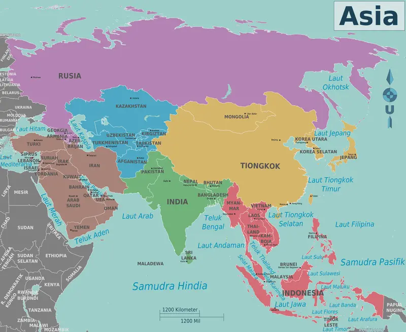 Map: Map of Asia Id