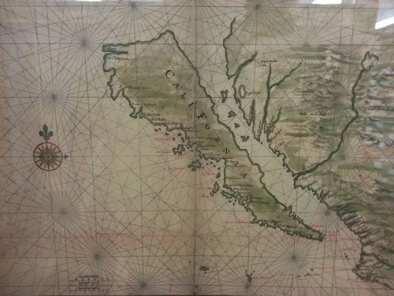 Map: map of California shown as an island