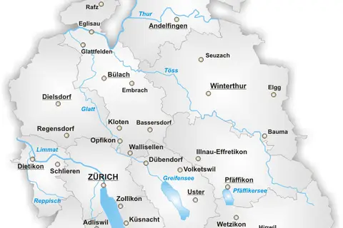 Map: Map of Canton Zurich