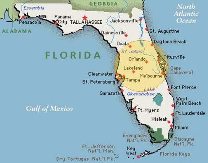 Map: Map of Central Florida
