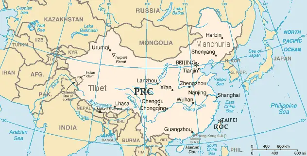 Map: Map of China