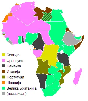 Map: Map of Colonial Africa 1914Sr