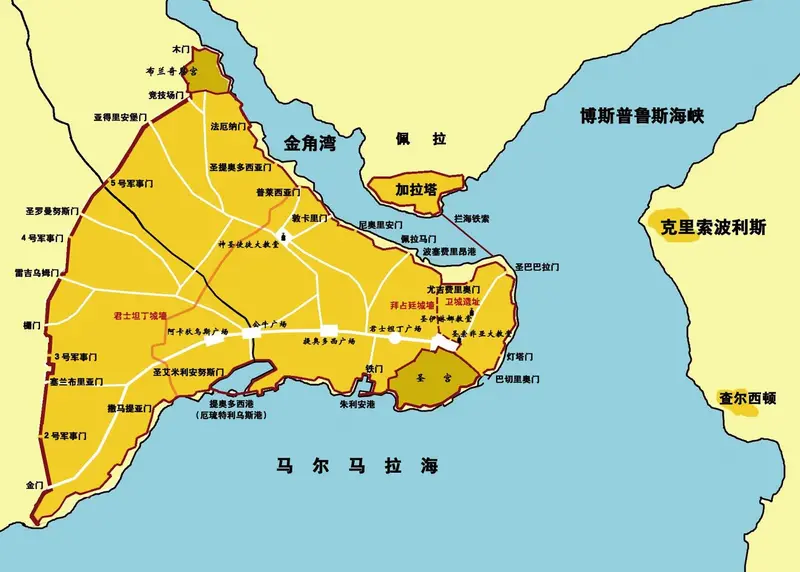 Map: Map of Constantinople