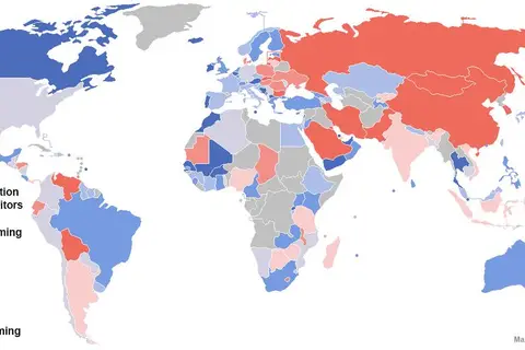 Map: Map of countries that are most and least welcoming to foreigners