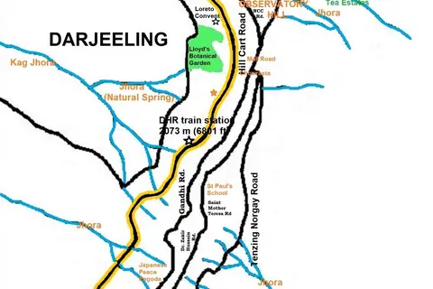 Map: Map of Darjeeling Municipality Darjeeling District West Bengal India