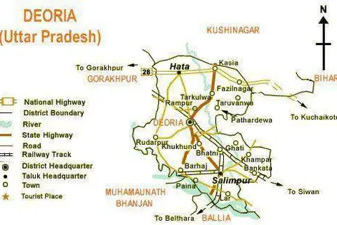 Map: Map of Deoria
