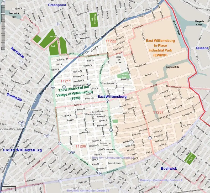 Map: Map of East Williamsburg 2009