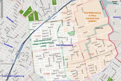 Map: Map of East Williamsburg 2009